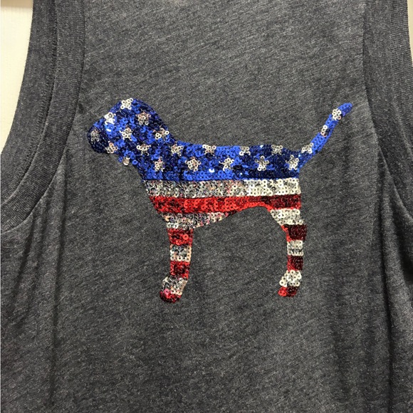 Vintage PINK sequin dog tank top - Picture 3 of 4